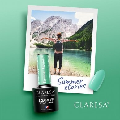 CLARESA SUMMER STORIES 2 Стойкий гибридный лак для ногтей, 5г. 1