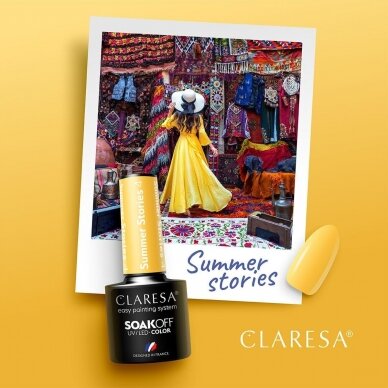 CLARESA SUMMER STORIES 4 Стойкий гибридный лак для ногтей, 5г. 1