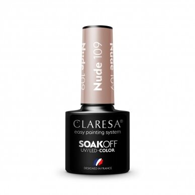 CLARESA long lasting hybrid gel polish NUDE 109, 5g. 2