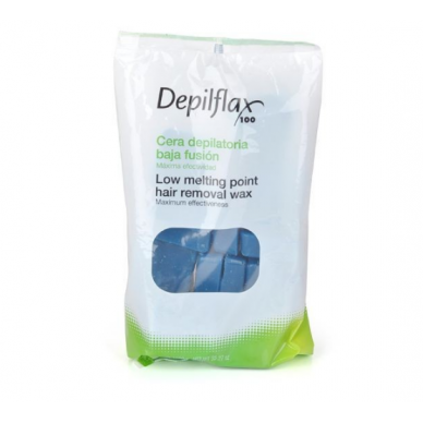 DEPILFLAX hard azulene wax for professional depilation procedures, 1 kg.