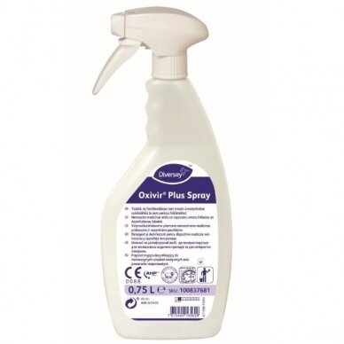 OXIVIR PLUS SPRAY valymo ir dezinfekavimo priemonė, 750 ml