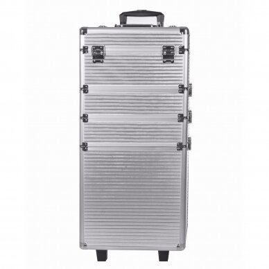 Large 4-piece suitcase for cosmetics XXXL 4in1 SILVER 3