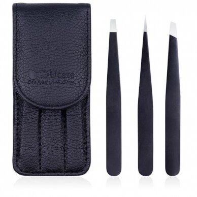 DUcare tweezers set with case BLACK3