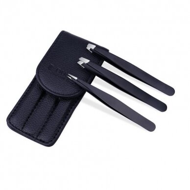 DUcare tweezers set with case BLACK3 4