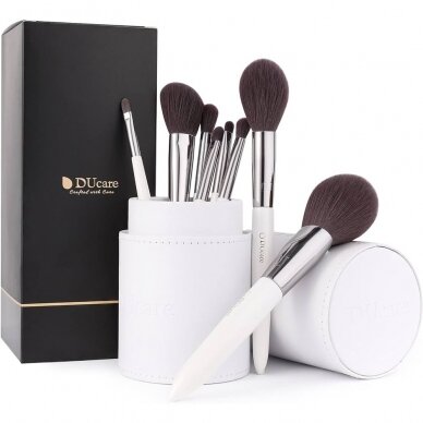 DUcare professional makeup brush set with case, 8 pcs.