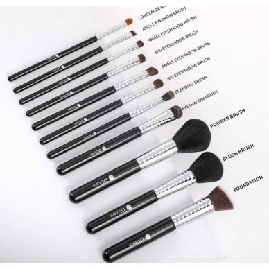 DUcare professional makeup brush set with case, 11 pcs. 3