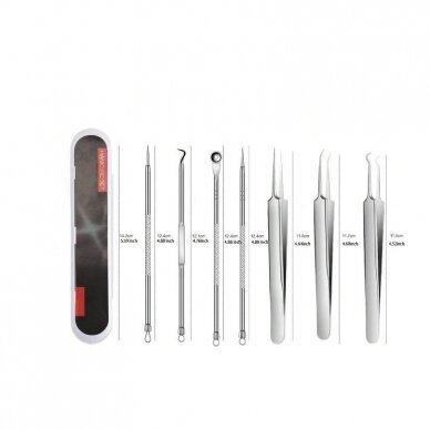 Double-sided beauticians tools and tweezers for removing acne and blackheads  ( 7) 3