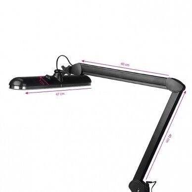 ELEGANTE RED LINE professional lamp is attached to the table ELEGANTE 801-S LED 4