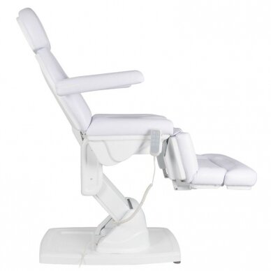 Professional electric chair-bed for pedicure procedures KATE, white (4 motors)