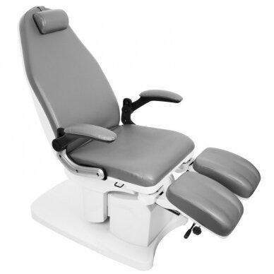 Professional electric podiatric chair - bed-lounger for pedicure procedures AZZURRO 709A (3 motors), gray color 6