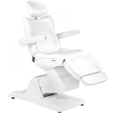 Professional electric cosmetology chair AZZURO 870 (3 motors), white color