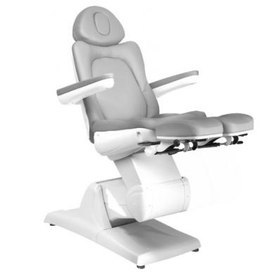 Professional electric podiatric chair - bed-lounger for pedicure procedures AZZURRO 870S, gray color 5