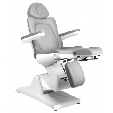 Professional electric podiatric chair - bed-lounger for pedicure procedures AZZURRO 870S, gray color 6