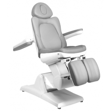 Professional electric podiatric chair - bed-lounger for pedicure procedures AZZURRO 870S, gray color 7