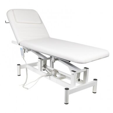 Professional electric massage and rehabilitation bed MOD-079 (1 motor), white color