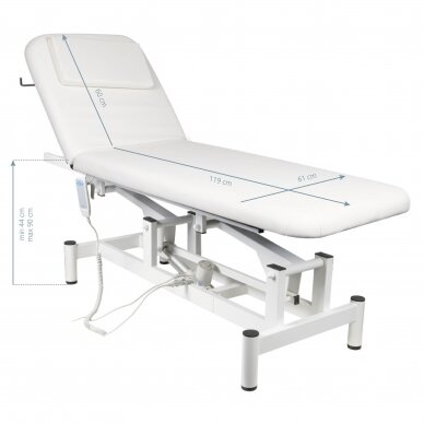 Professional electric massage and rehabilitation bed MOD-079 (1 motor), white color 6