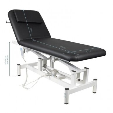 Professional electric massage and rehabilitation bed MOD-079 (1 motor), black color 4