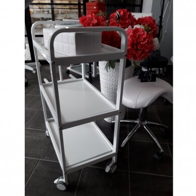 Professional aesthetic cosmetic trolley HS09, white color 5