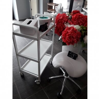 Professional aesthetic cosmetic trolley HS09, white color 6