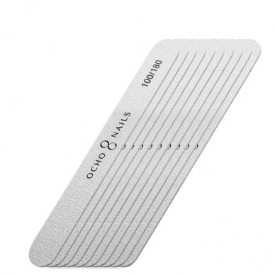 OCHO NAILS professional nail file for manicure SLIM 100/180 grit, 10 pcs. 2