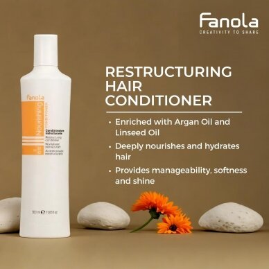 FANOLA NOURISHING atkuriamasis plaukų kondicionierius, 350 ml.  1