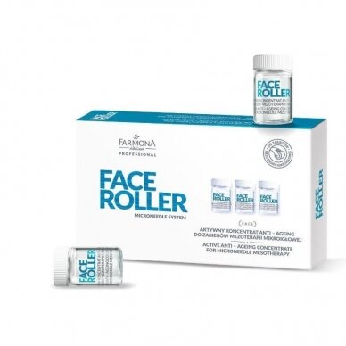 FARMONA FACE ROLLER koncentratas veidui anti-age nuo senėjimo, mezoterapijai, 5 x 5 ml.