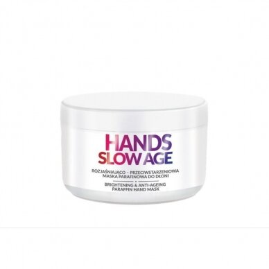 FARMONA HANDS SLOW AGE stabdanti senėjimą ir skaistinanti odą parafino kaukė rankoms, 300 ml.