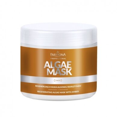 FARMONA facial skin regenerating alginate algae mask with amber, 160 g.