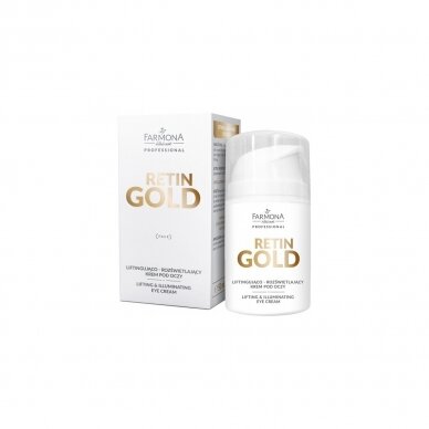 FARMONA RETIN GOLD stangrinantis ir skaistinantis paakių kremas (50+), 50 ml.