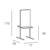 Double-sided hairdressing and beauty salon console - mirror FLEX 2