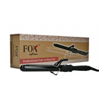 FOX OPTIMA BLACK LCD žnyplės tobuloms garbanoms, 32 cm 1