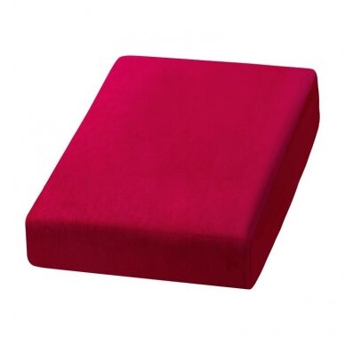 Velor cosmetology bed cover 70x190 cm, fuchsia color