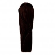 Head for hairdressing training IZA DARK BROWN 60cm, thermal hair