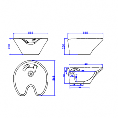 MISA EUROPE spare sink white/black color 2