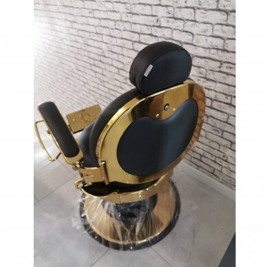 Professional barbers and beauty salons haircut chair GABBIANO GIULIO GOLD, black color 12