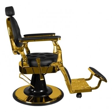 Professional barbers and beauty salons haircut chair GABBIANO GIULIO GOLD, black color 1