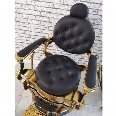 Professional barbers and beauty salons haircut chair GABBIANO GIULIO GOLD, black color 8