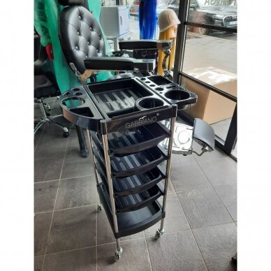 Professional hairdresser's trolley GABBIANO FX7, black 5