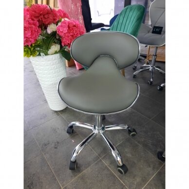 Professional master chair with castors GABBIANO Q-4599, grey color 2