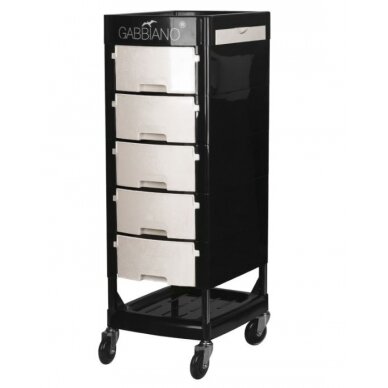 Professional hairdressing trolley GABBIANO FT65 BLACK / WHITE