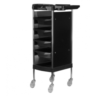 Professional hairdresser's trolley GABBIANO, black FX11-B