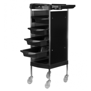 Professional hairdresser's trolley GABBIANO, black FX11-B 4