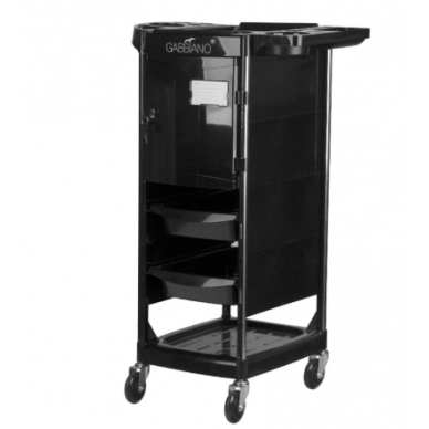 Professional GABBIANO hairdresser's trolley, black FX10C