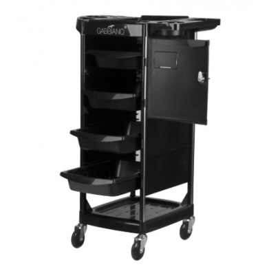 Professional GABBIANO hairdresser's trolley, black FX10C 3