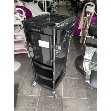 Professional GABBIANO hairdresser's trolley, black FX10C 8