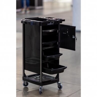 Professional GABBIANO hairdresser's trolley, black FX10C 12