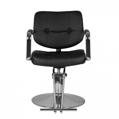 Professional hairdressing chair with footrest GABBIANO VIGO, black color 3