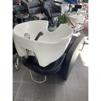 Professional sink for hairdressers and barber GABBIANO BERGEN, black color 9