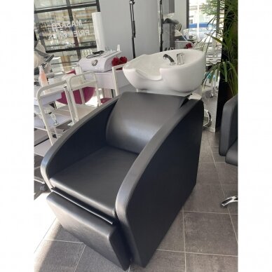 Professional sink for hairdressers and barber GABBIANO BERGEN, black color 5