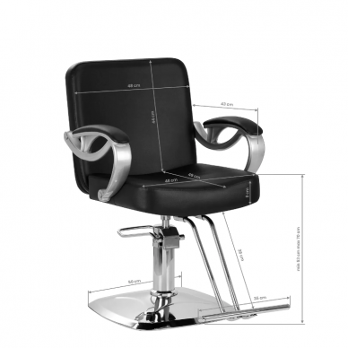 Professional hairdressing chair HAIR SYSTEM ZA31, black color 6